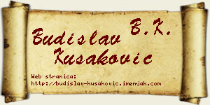 Budislav Kušaković vizit kartica